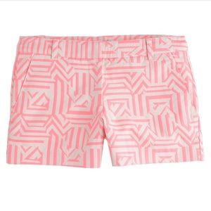 NWOT: J.Crew 3" Chino Tiki Shorts in Neon Azalea